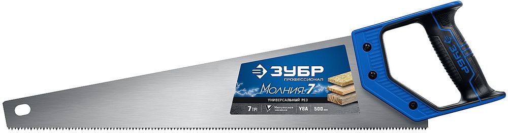 Изображение товара Ножовка по дереву ЗУБР 7 TPI 2D 500 мм универсальная для резки древесины