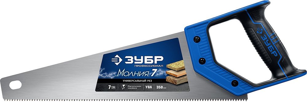 Изображение товара Ножовка по дереву ЗУБР 7tpi 350 мм универсальная для резки древесины