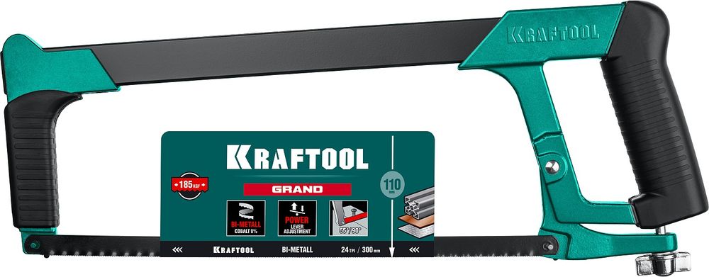 Изображение товара Профессиональная ножовка по металлу KRAFTOOL 300 мм, рычажное натяжение