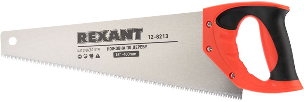 Изображение товара Ножовка по дереву REXANT Зубец 400мм, 7-8 TPI, каленый зуб 2D