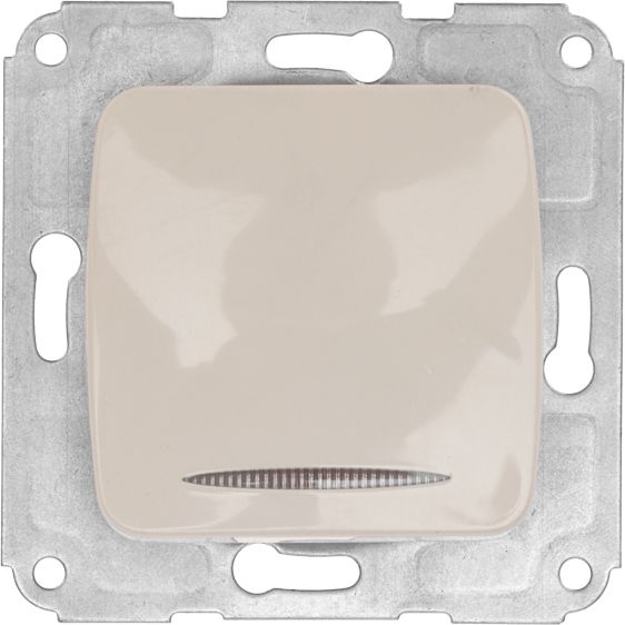 Изображение товара Выключатель 1 клавиша KRANZ KR-78-0231 DEA индикатор бежевый