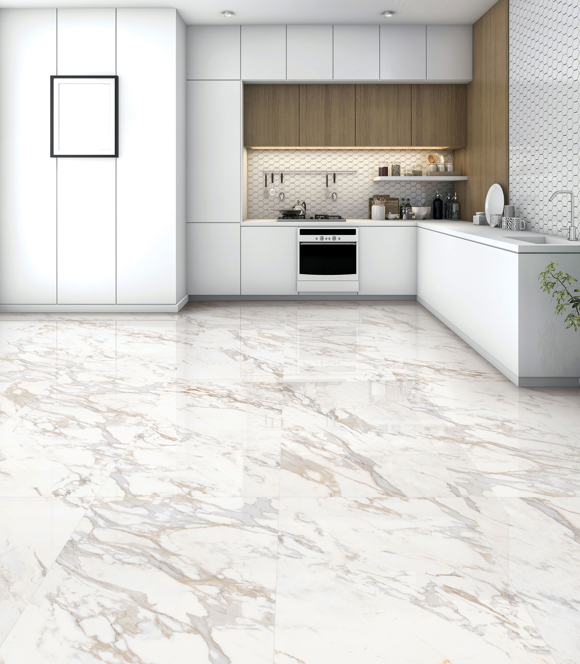 Изображение товара Керамогранит Laparet Calacatta Roma белый 60X60 см 1,44 м²