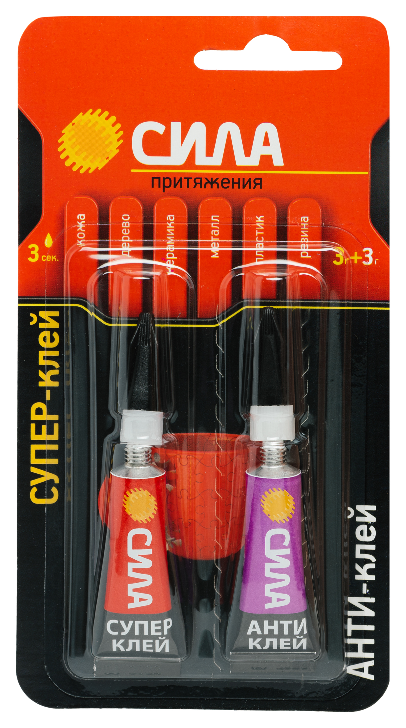 Изображение товара Клей+Антиклей Сила SABL 1-33 3+3 гр универсальный надежный клей