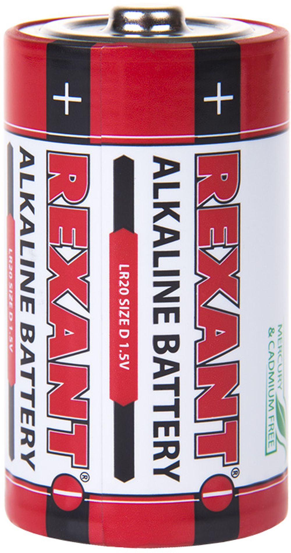 Изображение товара Алкалиновая батарейка D/LR20 1,5 V 2 шт. блистер REXANT