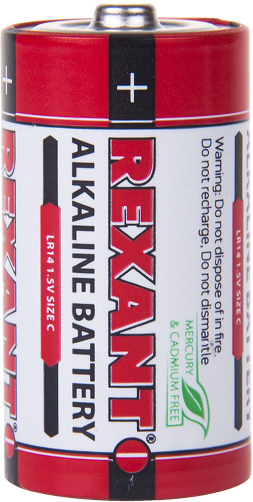 Изображение товара Алкалиновая батарейка C LR14 1,5 В 2 шт. REXANT блистер надежное питание
