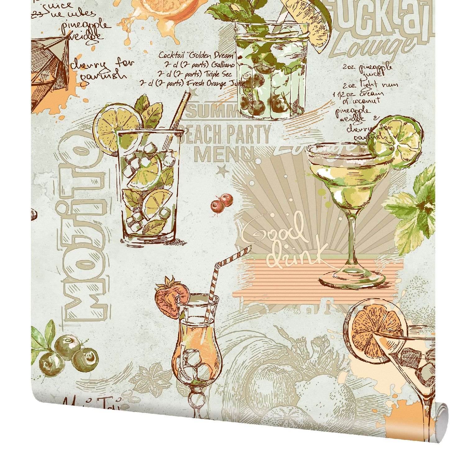 Изображение товара Обои виниловые Элизиум Санрайз 902802 0,53х10 м бежевые для гостиной