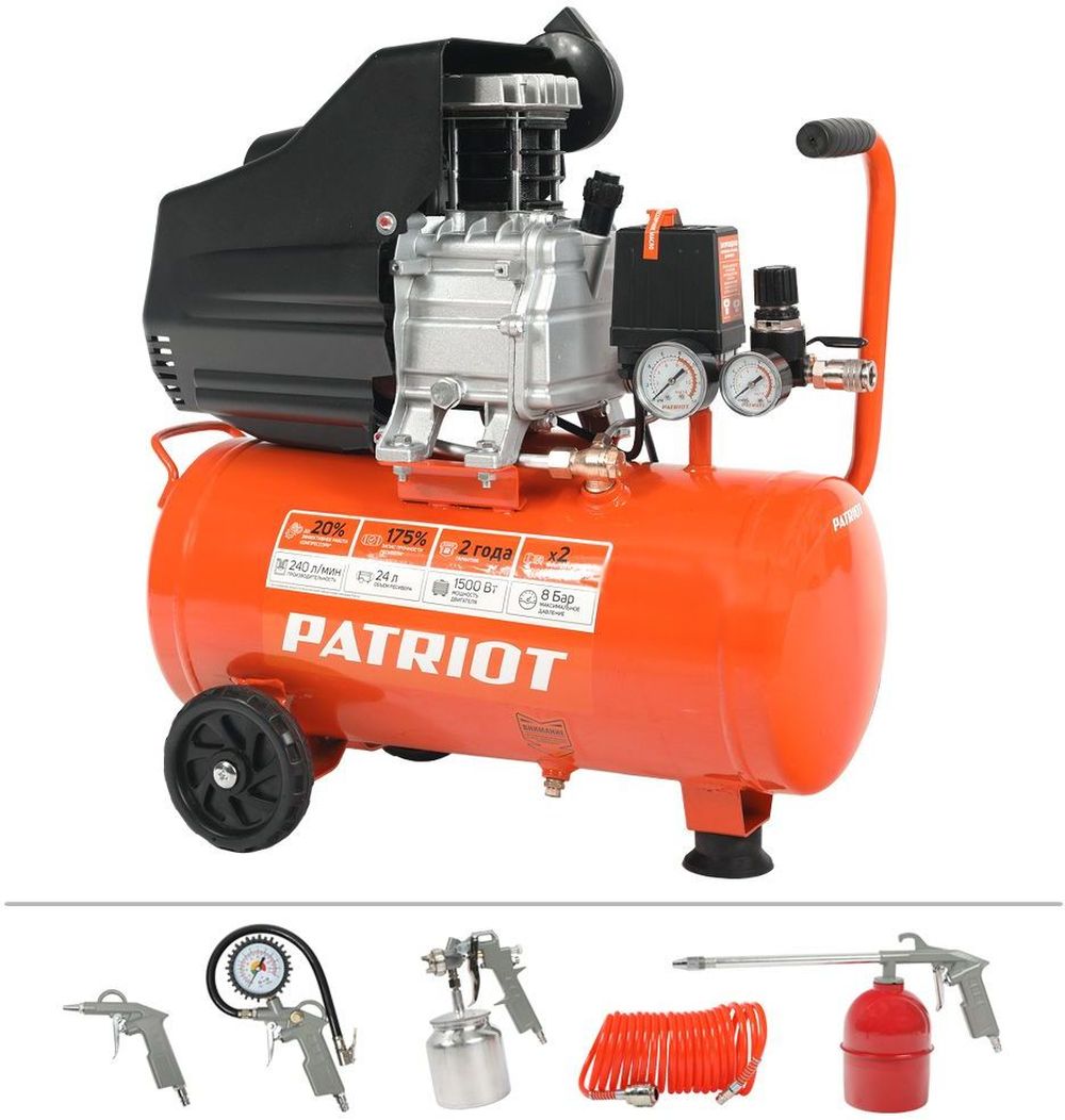 Изображение товара Компрессор поршневой масляный Patriot EURO 50-260K для ремонта и покраски
