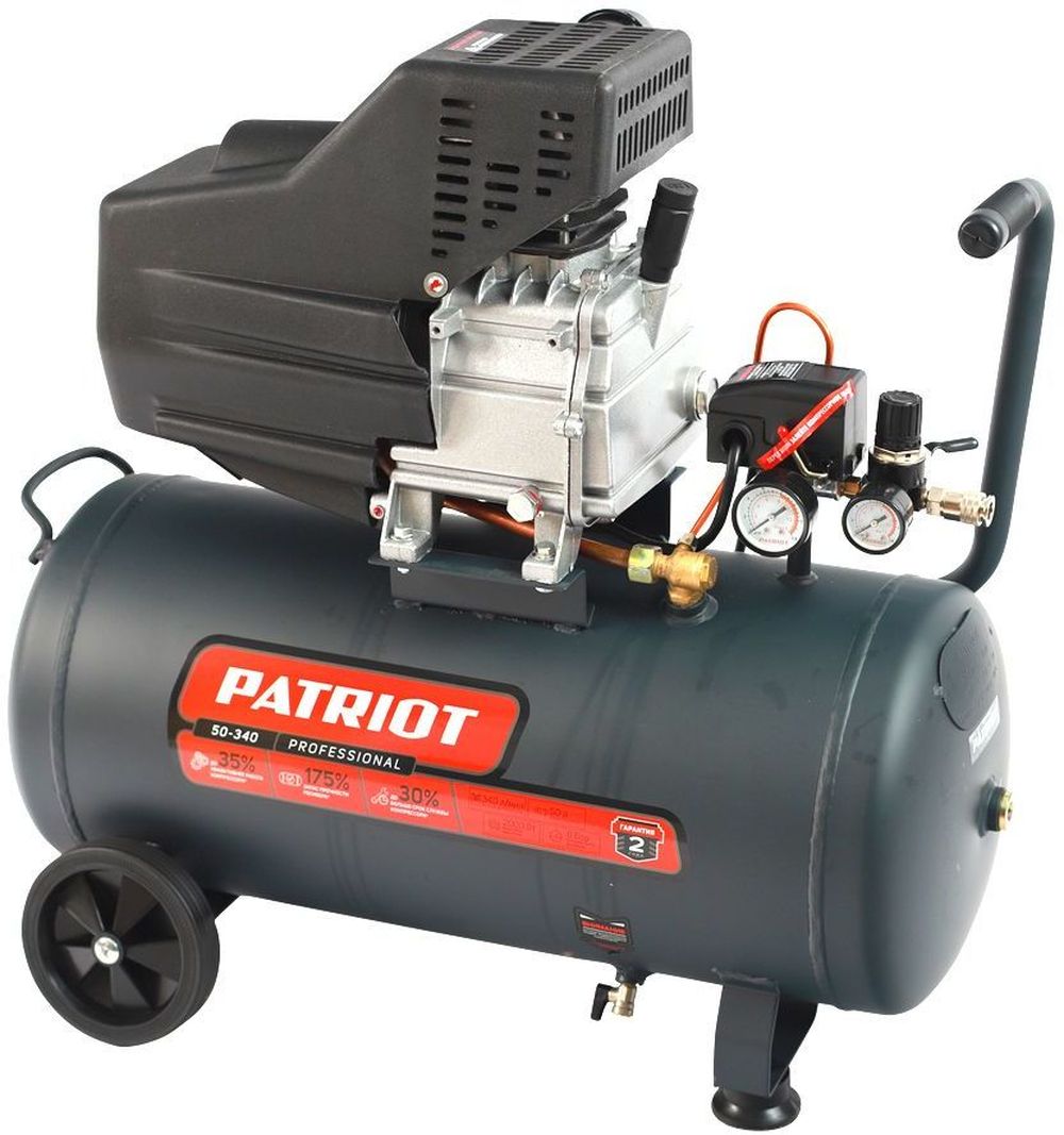 Изображение товара Поршневой масляный компрессор Patriot Professional 50-340, 2 кВт, 340 л/мин