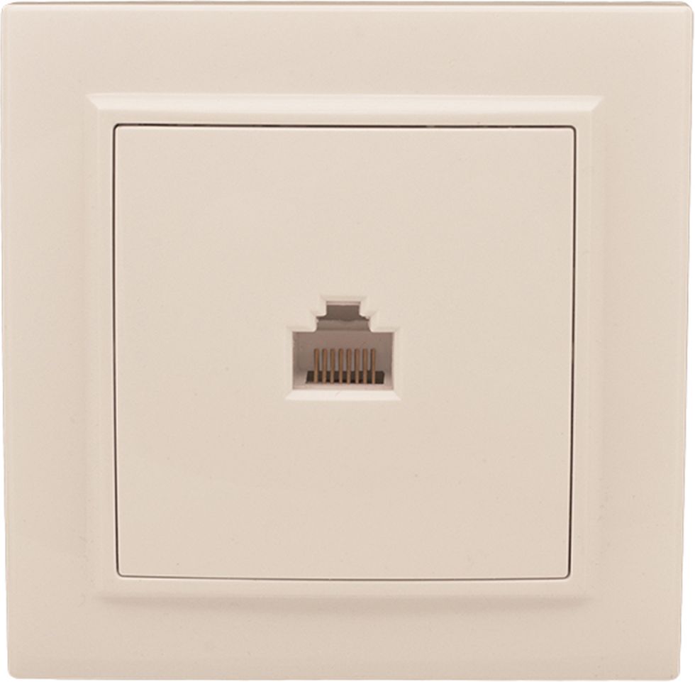 Изображение товара Розетка RJ-45 1 пост EKF Минск бежевый