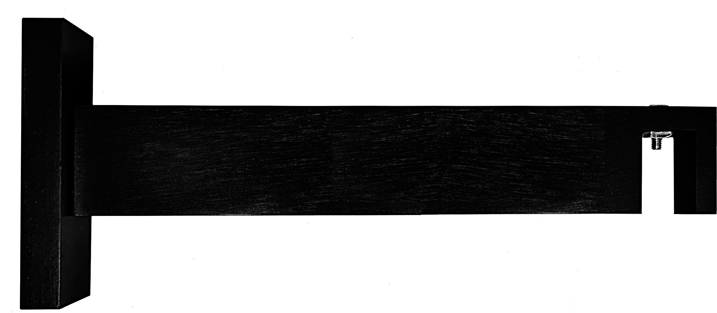 Изображение товара Держатель однорядный квадро черный для настенного монтажа от ORBIS