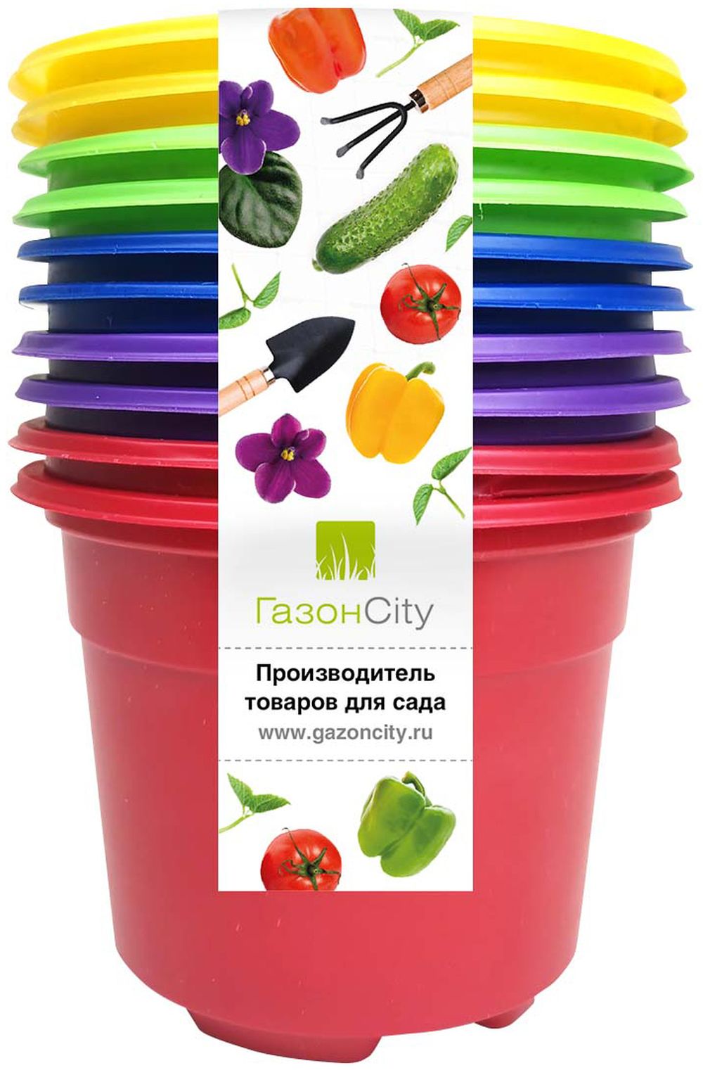 Изображение товара Набор горшков Color 9*6,8 см (уп.10 шт), разноцвет