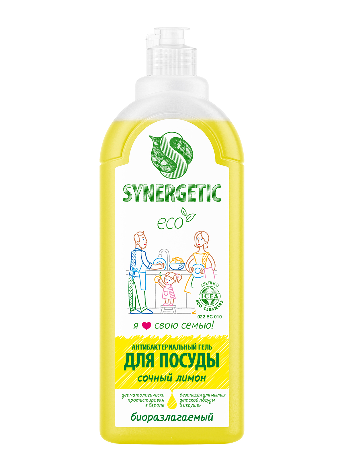 Изображение товара Гель Synergetic для мытья посуды Лимон, 1 л