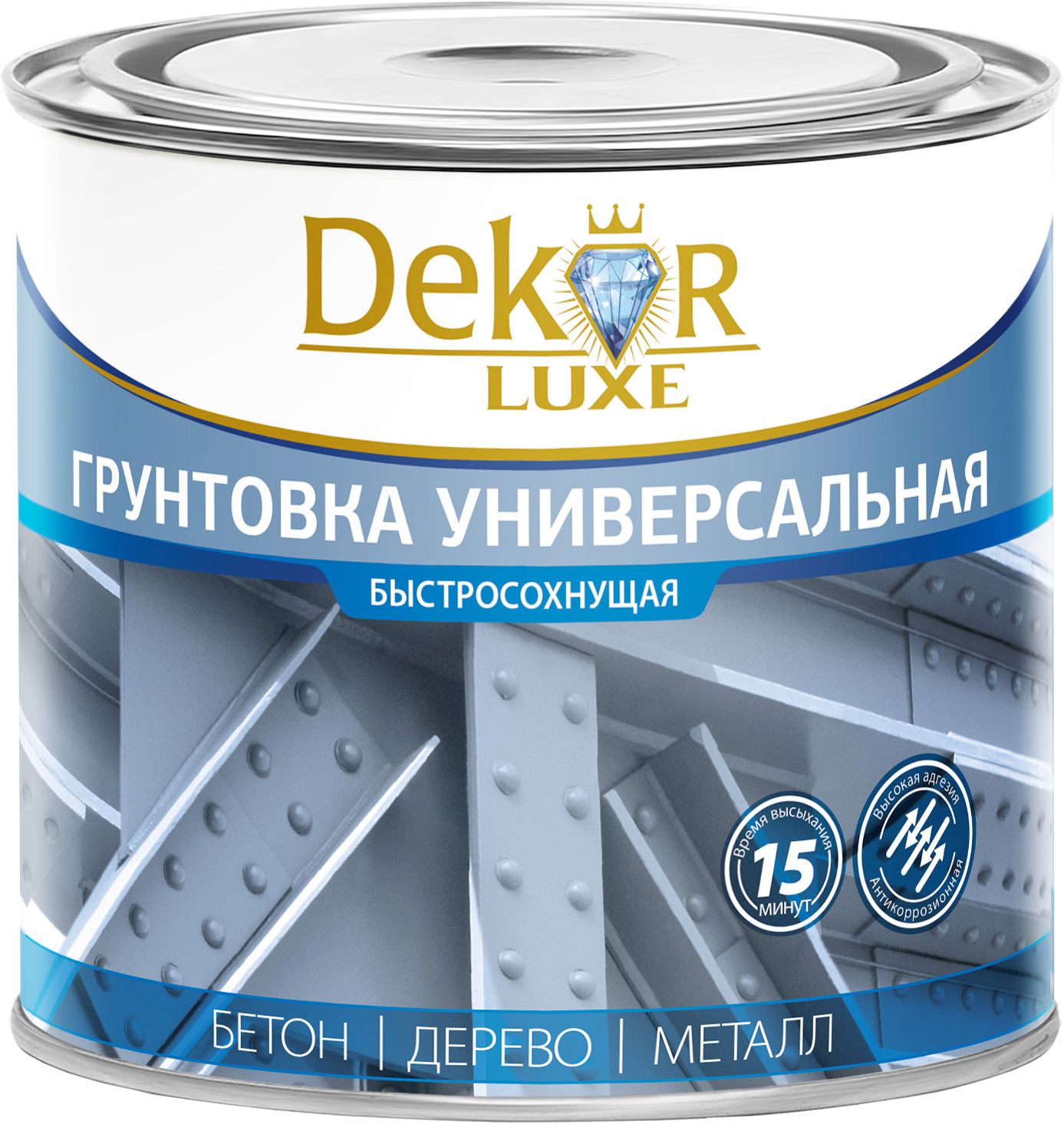 Изображение товара Грунтовка универсальная быстросохнущая DEKOR коричневая 1,9 кг
