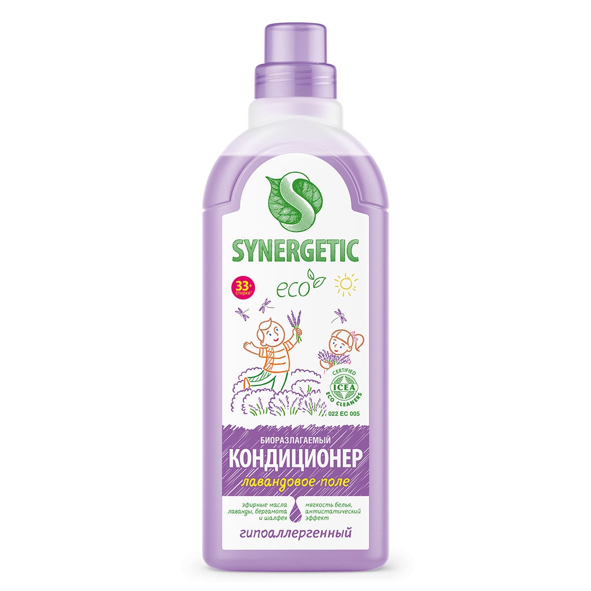 Изображение товара Кондиционер для белья Synergetic Лавандовое поле 1 л мягкость и аромат