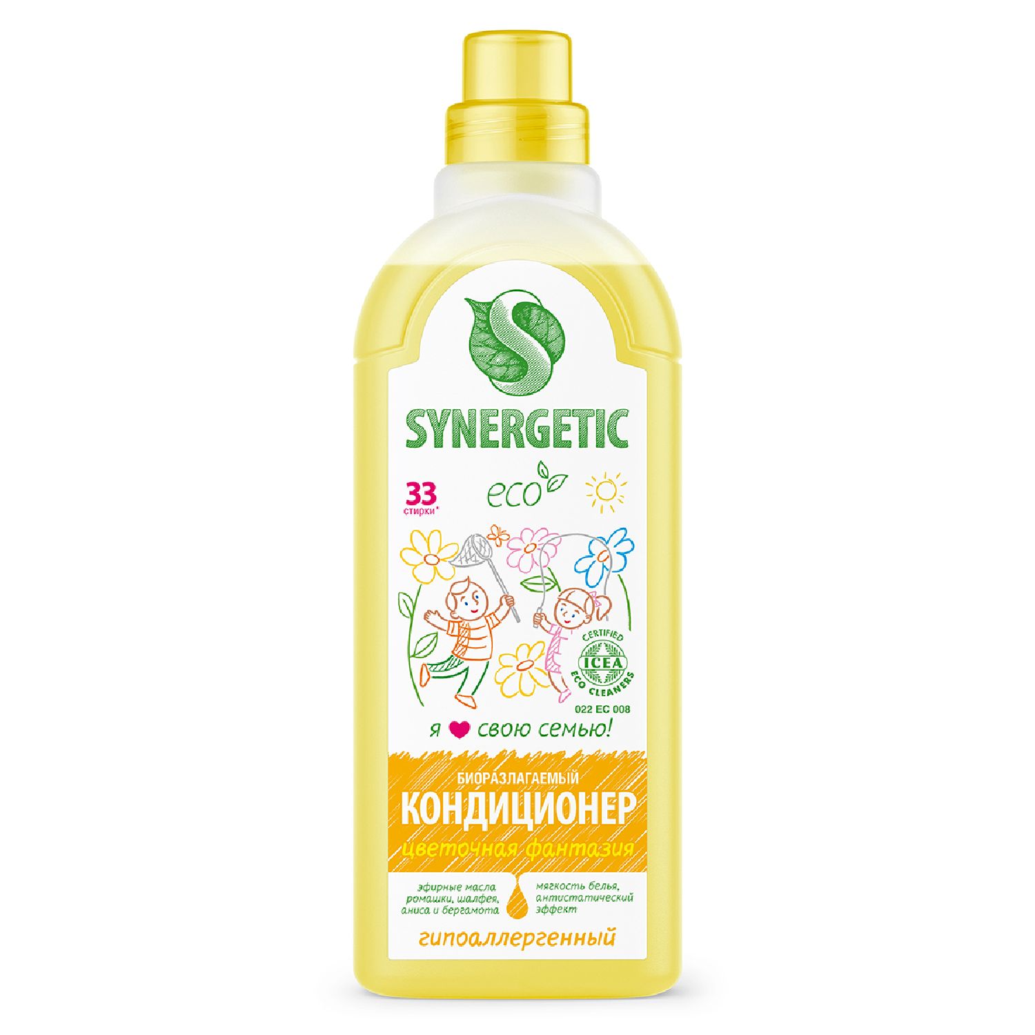 Изображение товара Кондиционер Synergetic для белья Цветочная фантазия 1 л с ароматом цветов