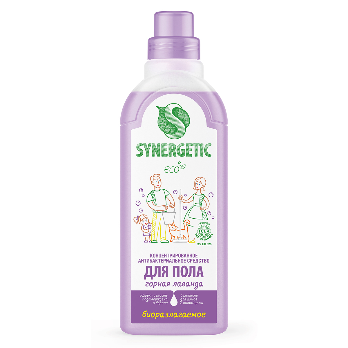 Изображение товара Средство Synergetic для пола Горная лаванда, 750 мл