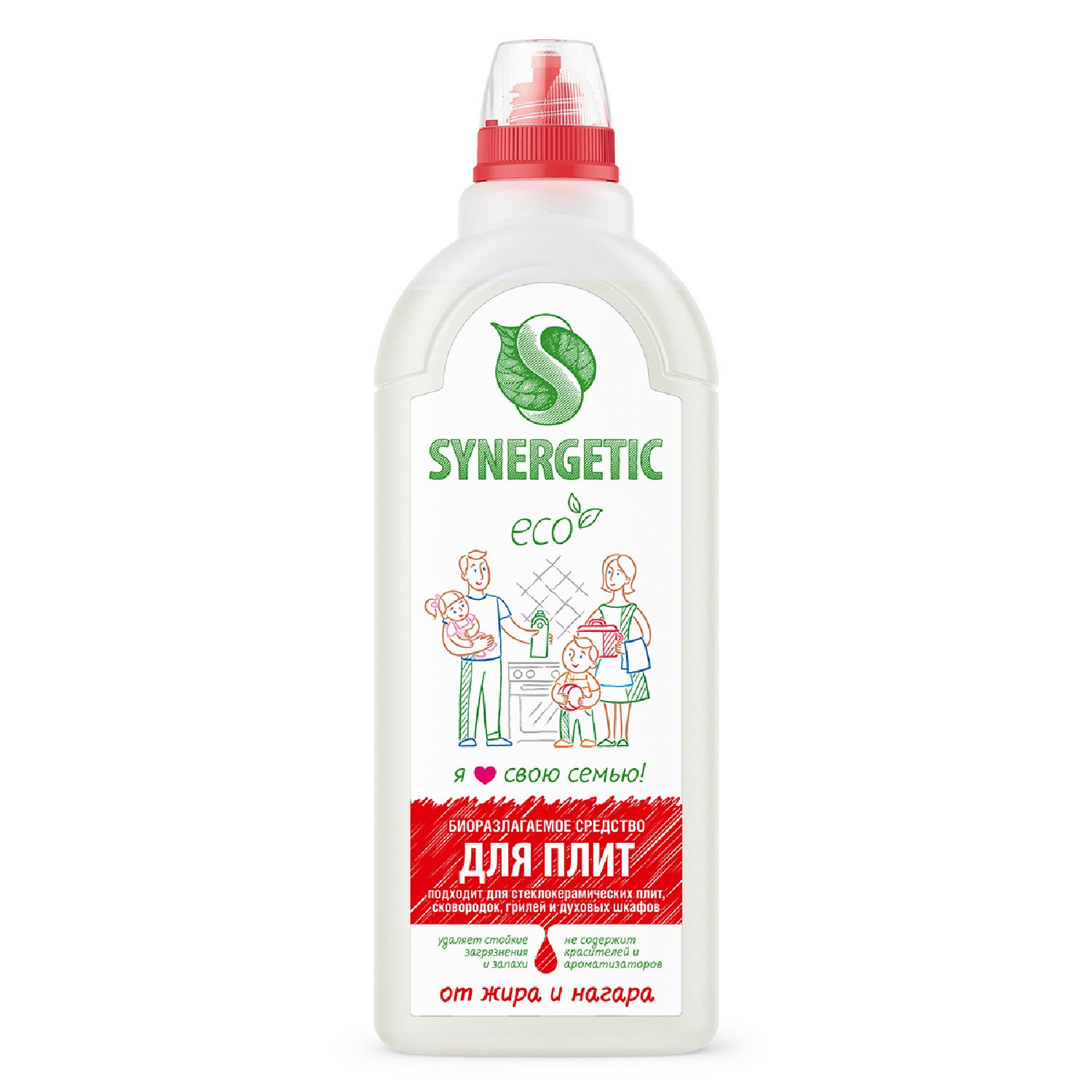 Изображение товара Средство Synergetic для плит от жира и нагара, 1 л