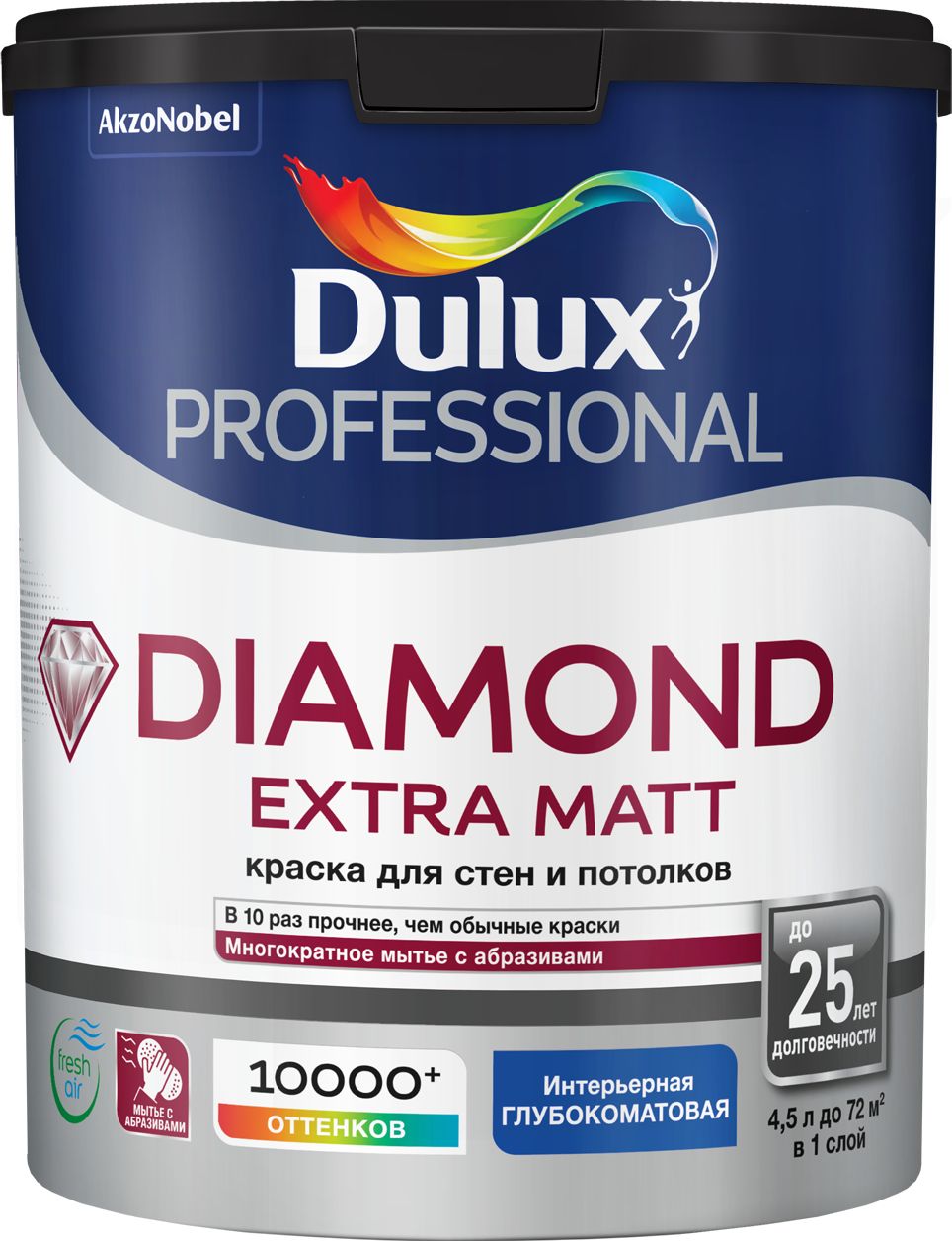 Изображение товара Глубокоматовая краска для интерьера Dulux Professional Diamond Extra Matt 4,5 л