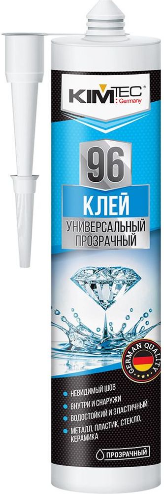 Изображение товара Монтажный клей KIM TEC 96 универсальный прозрачный 280 мл для внутренних и наружных работ