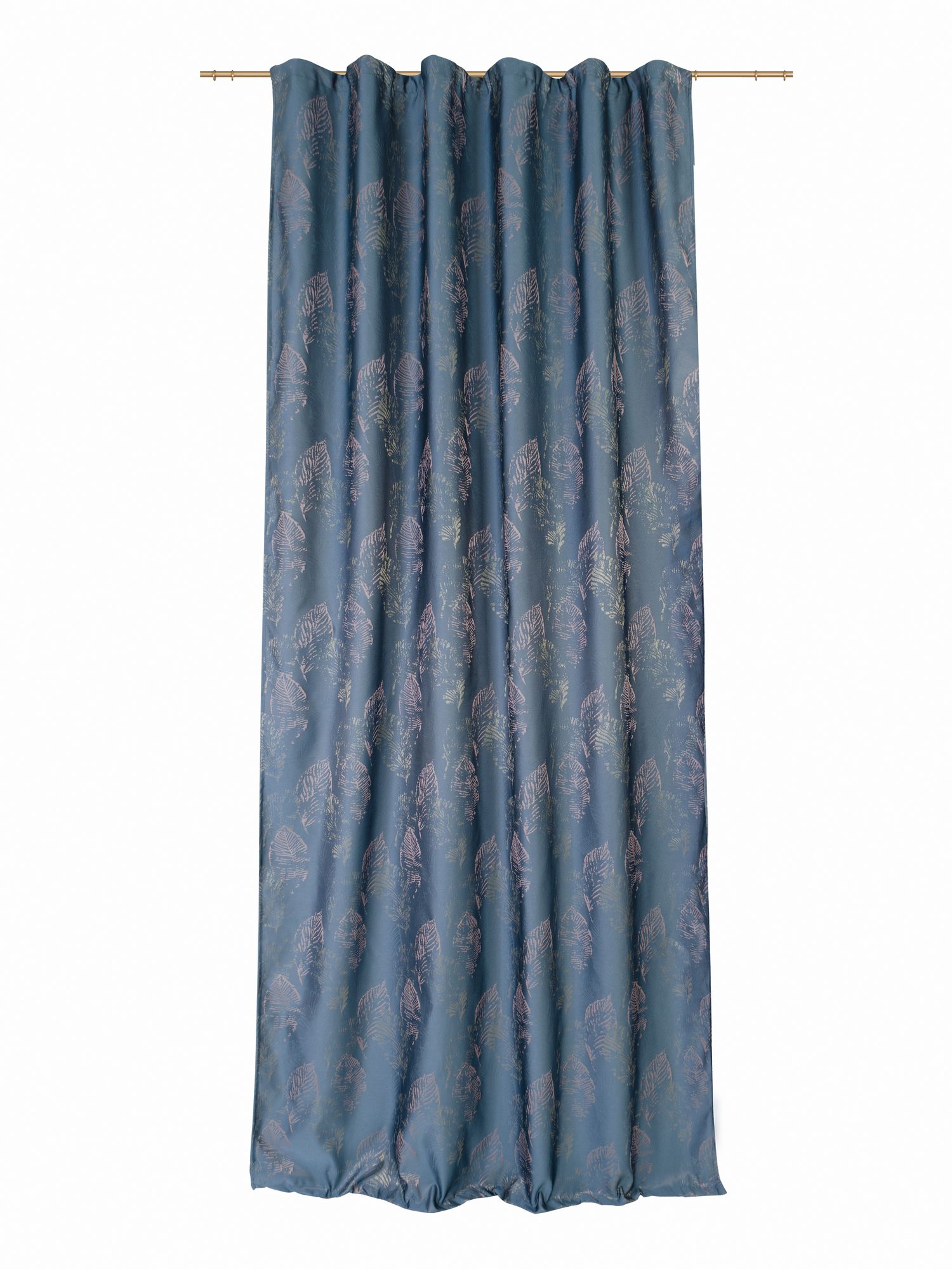 Изображение товара Штора готовая Miamoza жаккард серо-голубая140х280 см