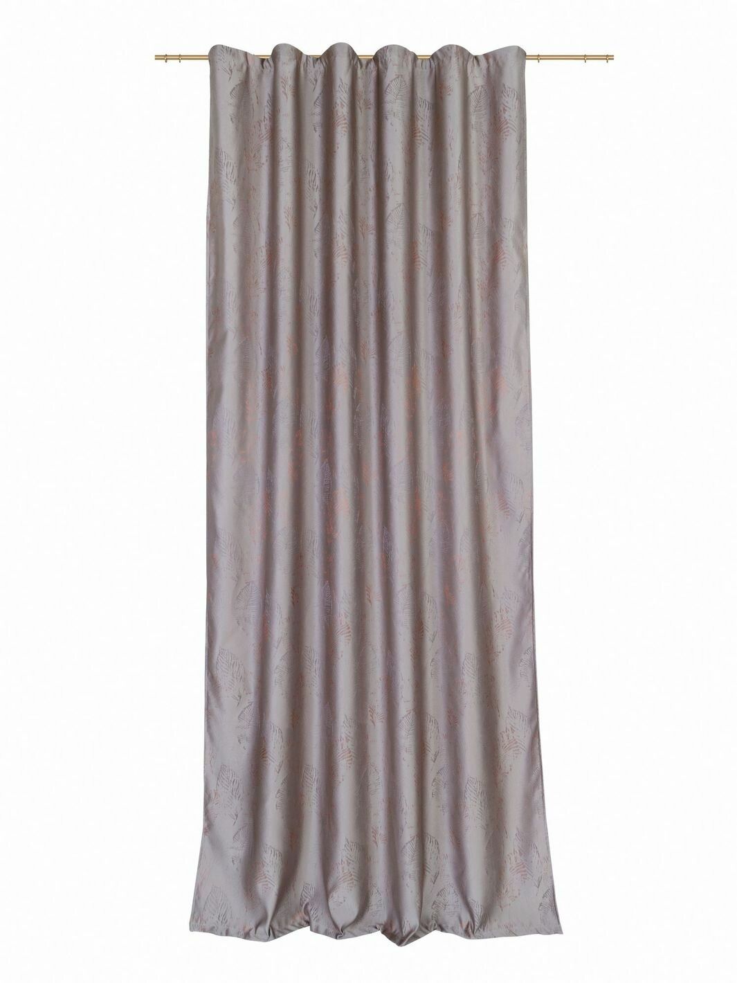 Изображение товара Портьерная штора Miamoza S375080 V21-1933 коричневая 140x280 см стильное оформление окна