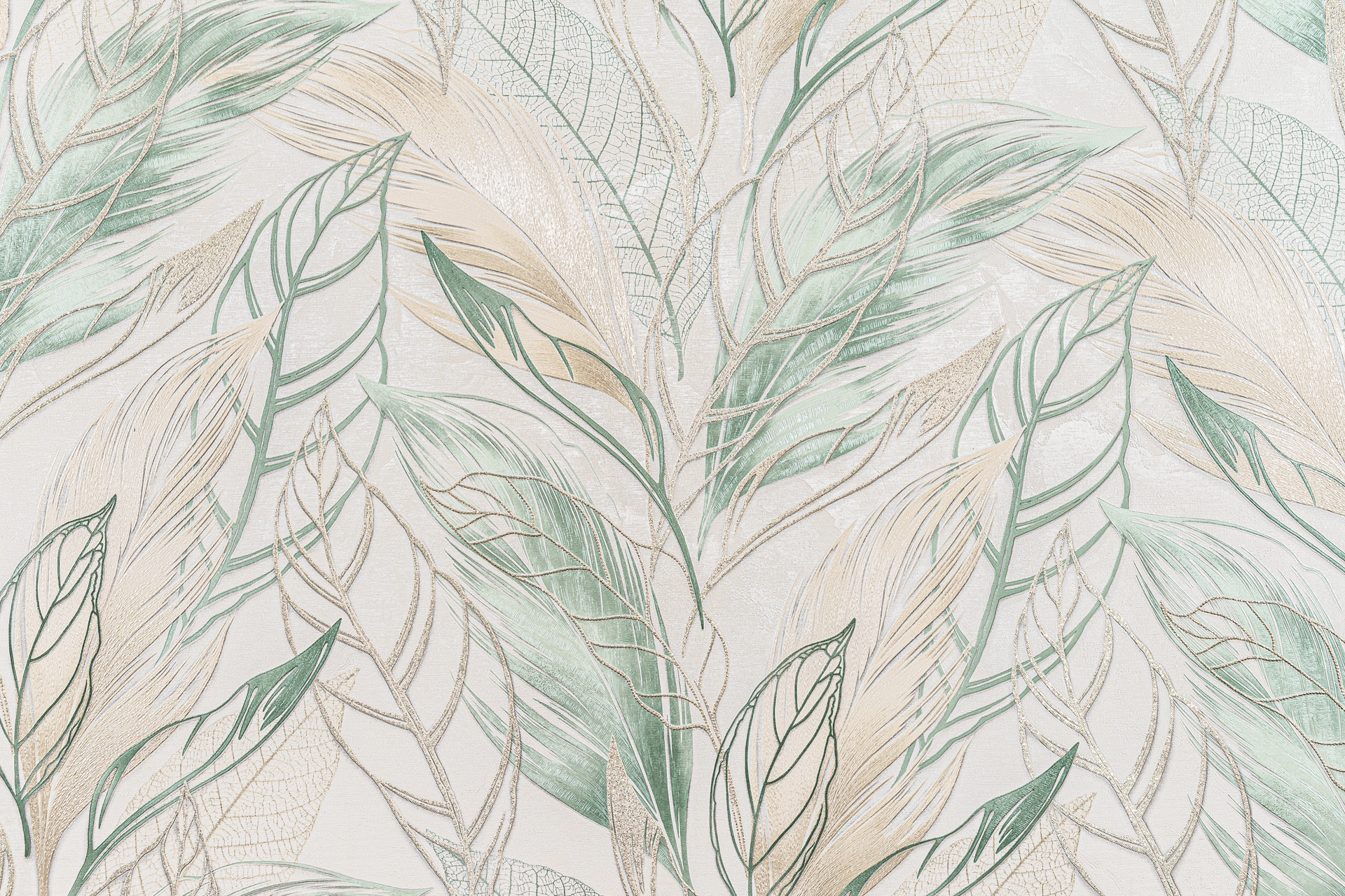 Изображение товара Виниловые обои Артекс Хлоя 10708-03 зеленый 1,06x10,05 м 