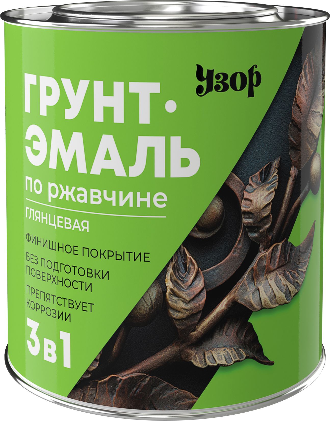 Изображение товара Алкидная эмаль по ржавчине Универсальная 2,7 кг для металла и дерева