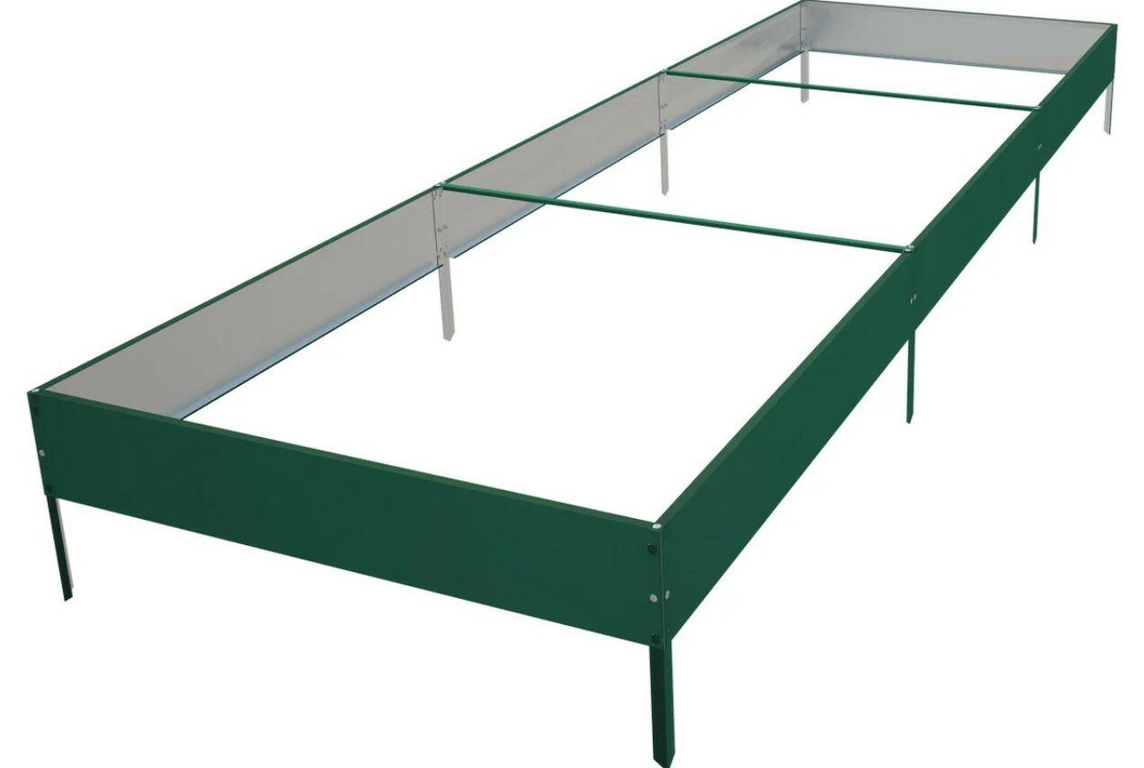 Изображение товара Грядка БЛАГО оцинкованная RAL6005 зеленая 0,7x3 м для огорода и садов