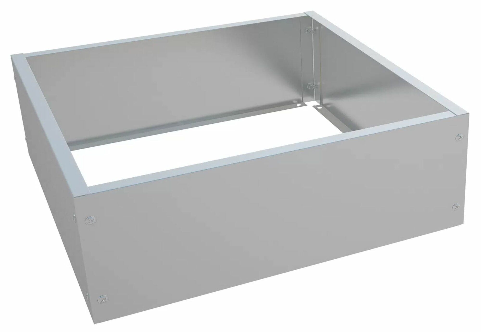 Изображение товара Клумба БЛАГО квадрат оцинкованная зеленая 60x60 см сборная для клумб