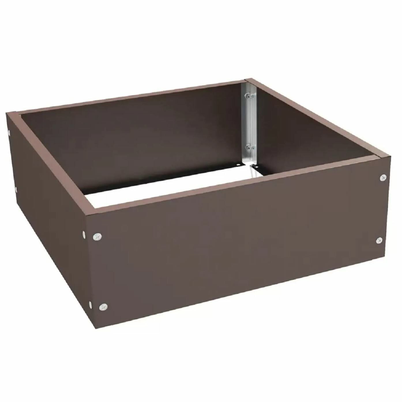 Изображение товара Клумба БЛАГО оцинкованная квадрат коричневая 60x60 см сборная