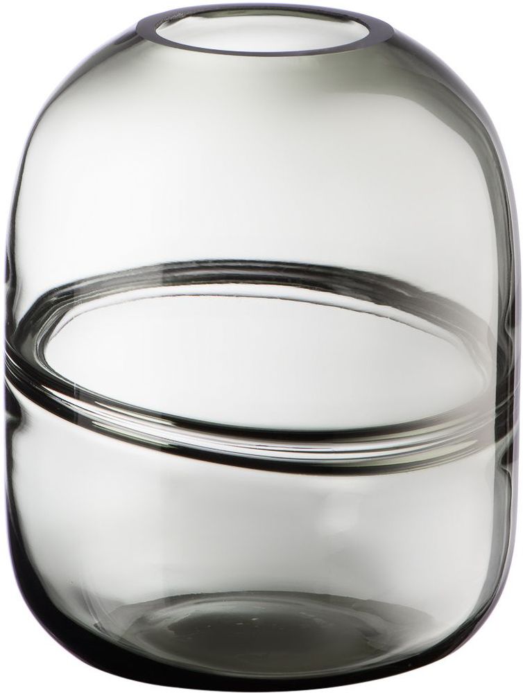Изображение товара Декоративная ваза из дымчатого стекла 135x135x170 мм серый