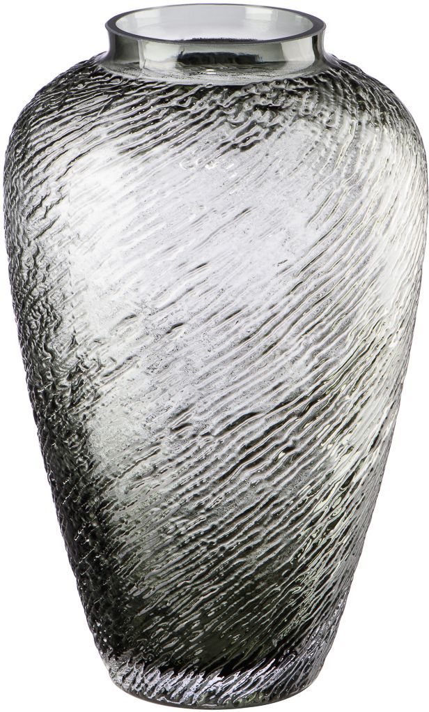 Изображение товара Декоративная ваза из дымчатого стекла 165x165x270 мм серый