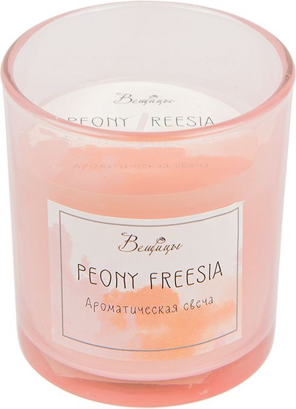 Изображение товара Ароматическая свеча PEONY FREESIA в стекле с цветочным ароматом