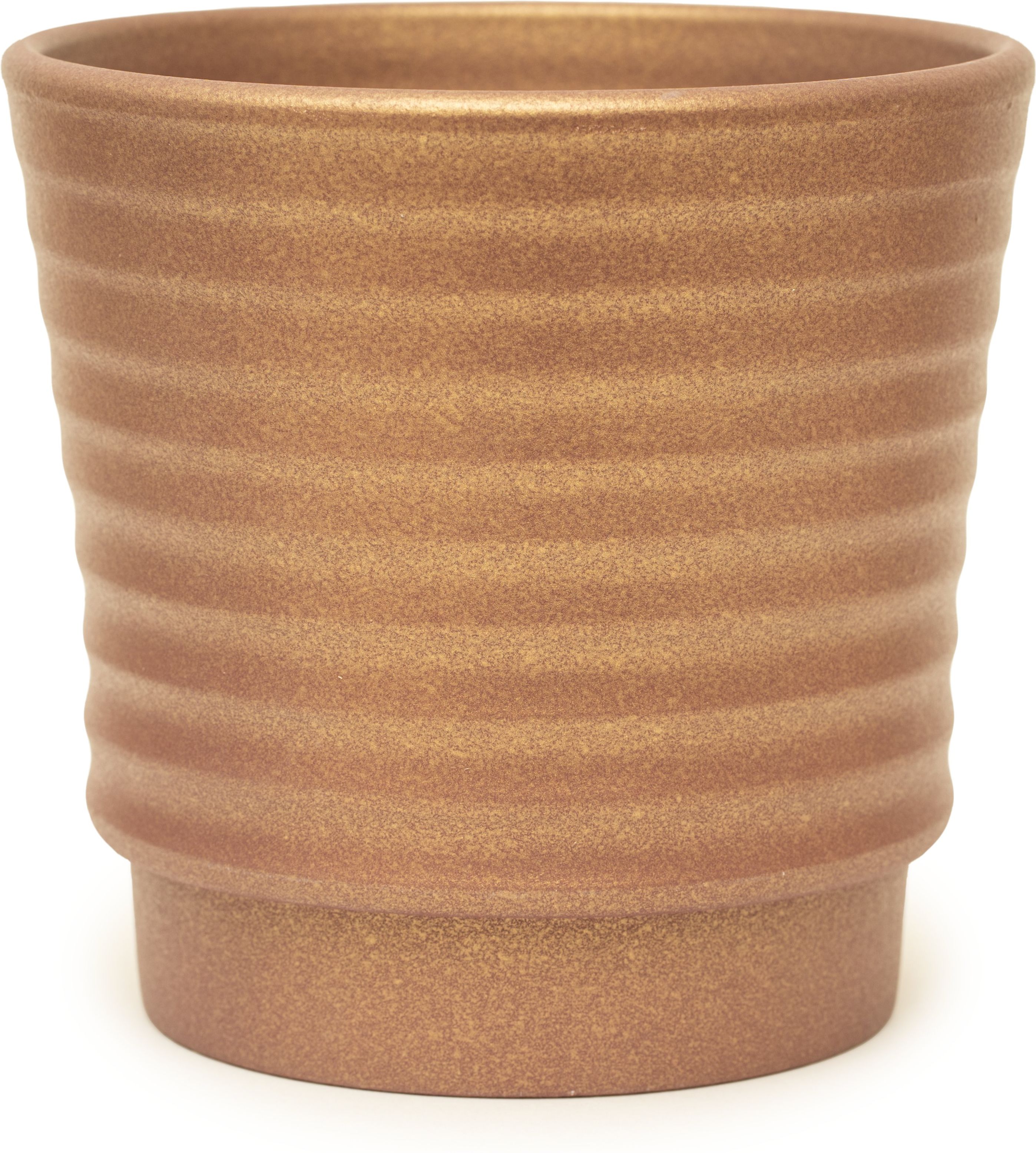 Изображение товара Керамическое кашпо Арабика диаметр 13,5 см коричневое для комнатных растений