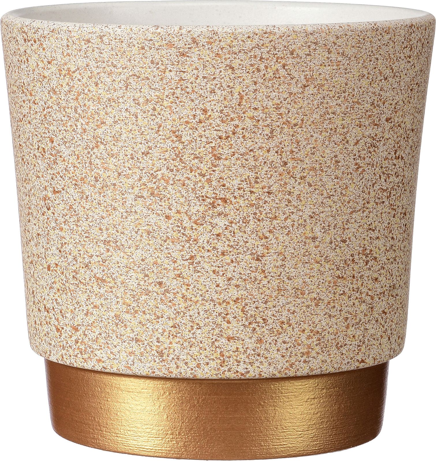 Изображение товара Кашпо Лакшери d- 13,5 см керамическое бежевый