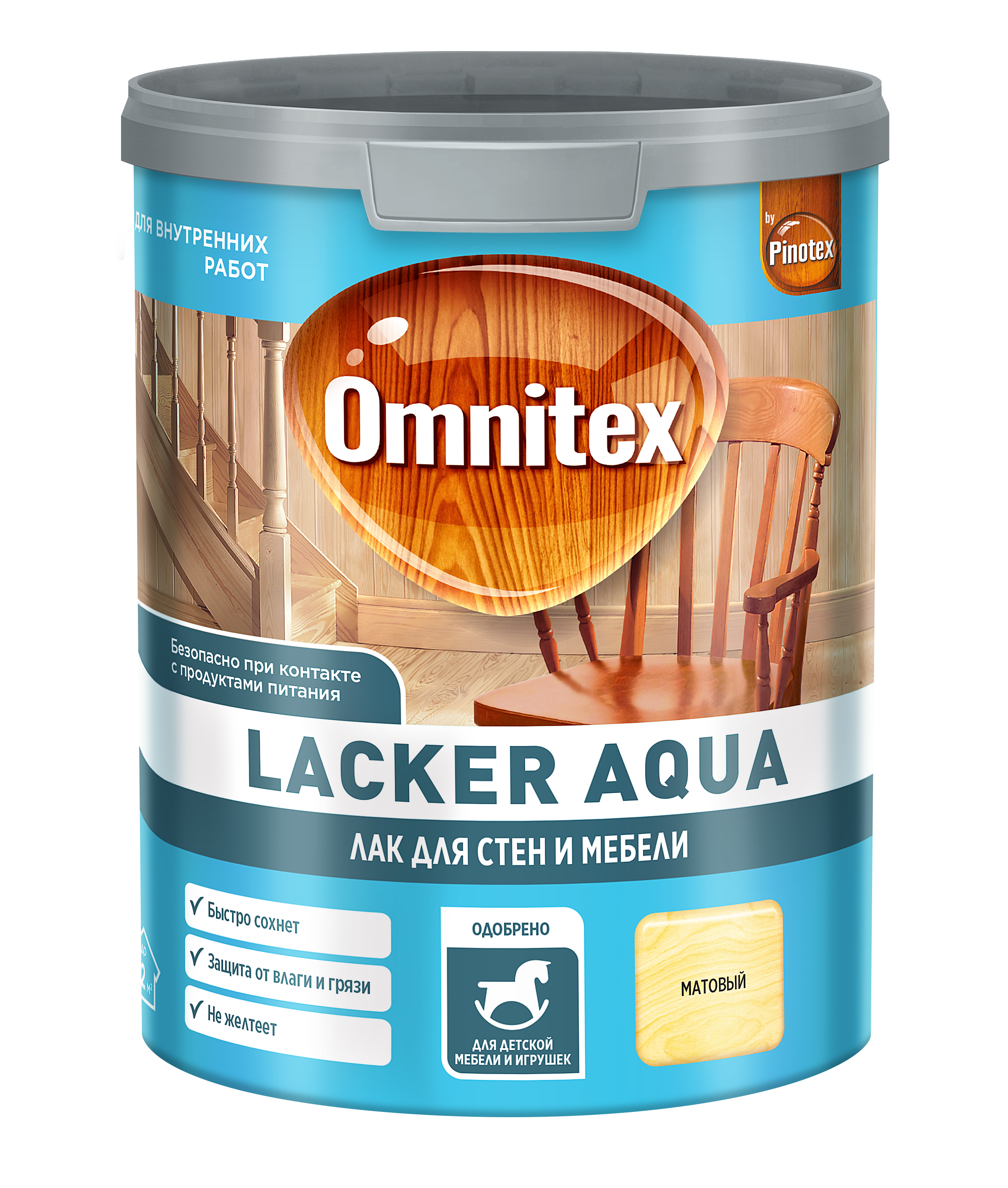 Изображение товара Лак Omnitex Lacker Aqua 10 матовый 1 л