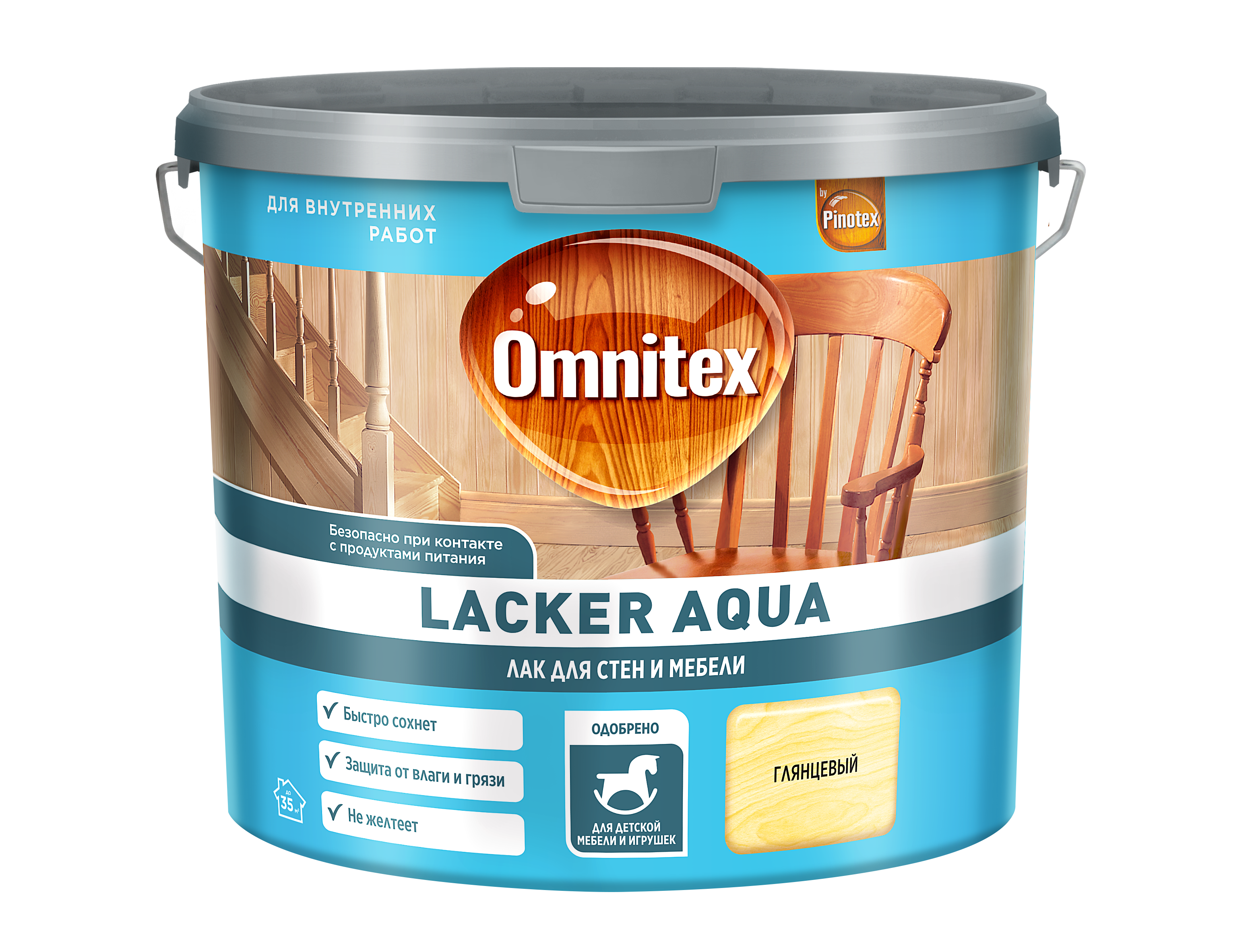 Изображение товара Лак Omnitex Lacker Aqua 70 глянцевый 2,7 л