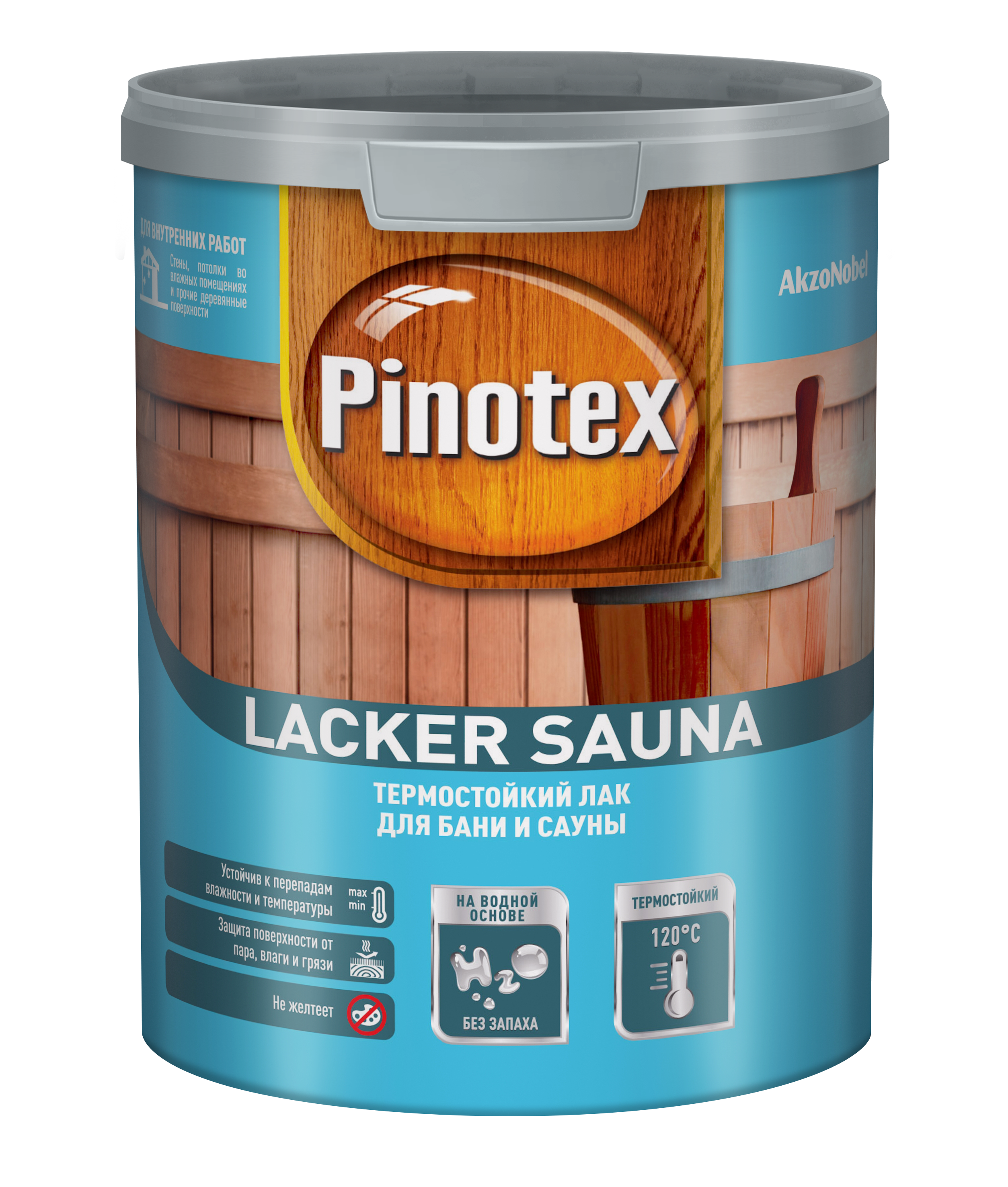 Изображение товара Лак Pinotex Lacker Sauna 20 полуматовая водная, 1 л для бани и сауны