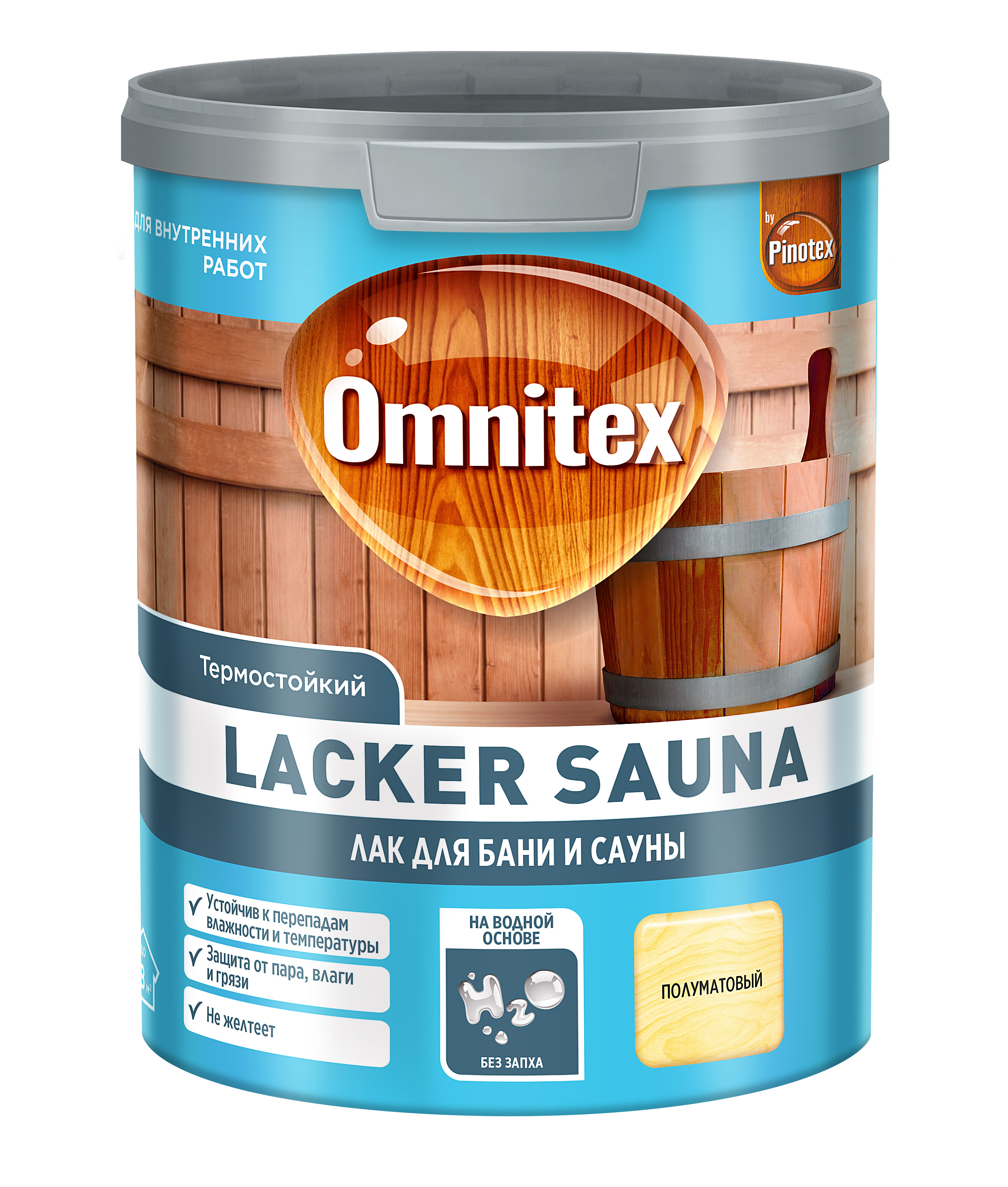 Изображение товара Лак Omnitex Lacker Sauna 20 полуматовый 1 л