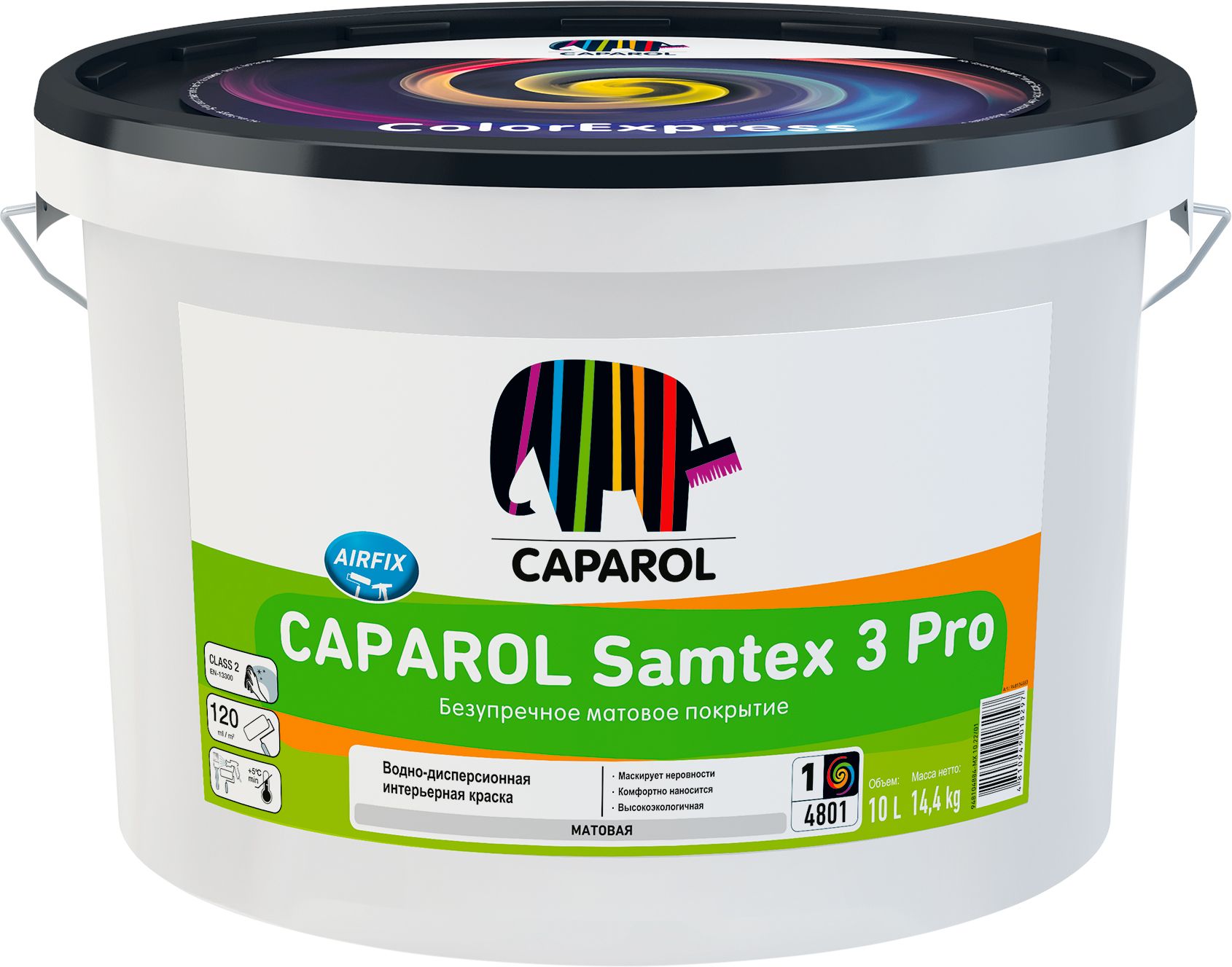 Изображение товара Краска латексная Caparol СP Samtex 3 Pro База 1 белая 10 л