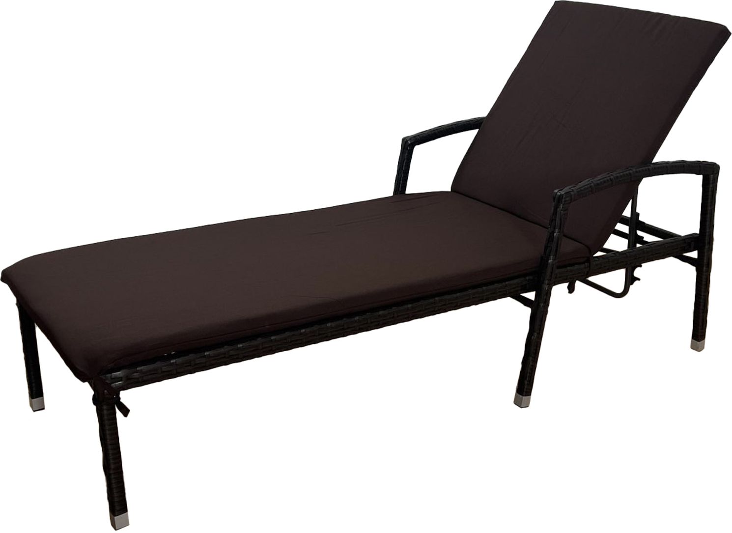 Изображение товара Садовый шезлонг GreenGard Толедо из искусственного ротанга 196х60х100 см коричневый
