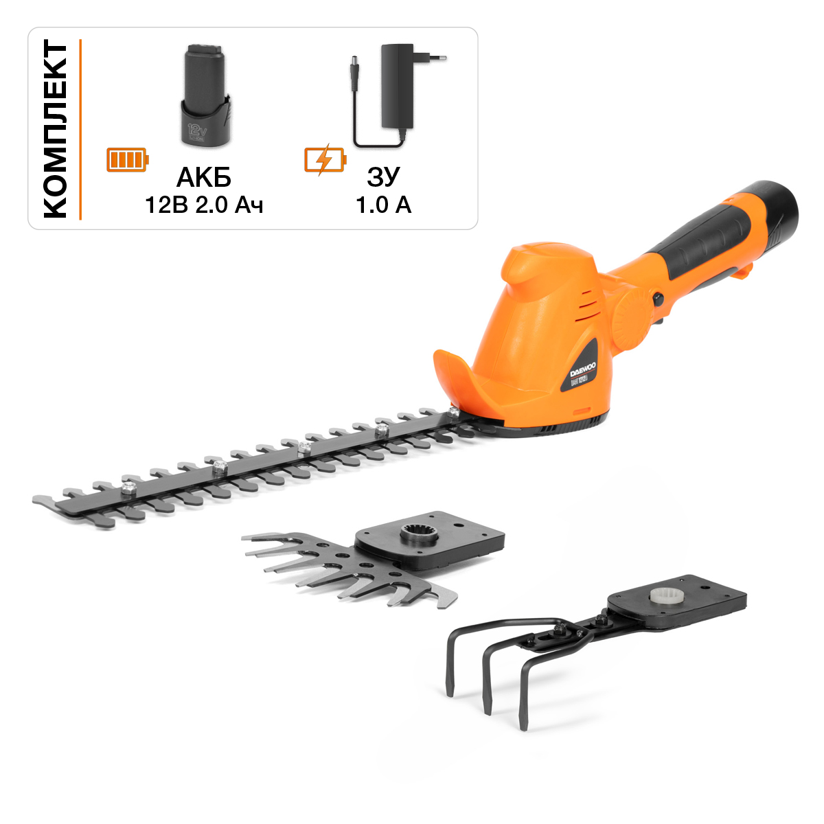 Изображение товара Ножницы аккумуляторные DAHT 1212Li SET DAEWOO c АКБ и З/У