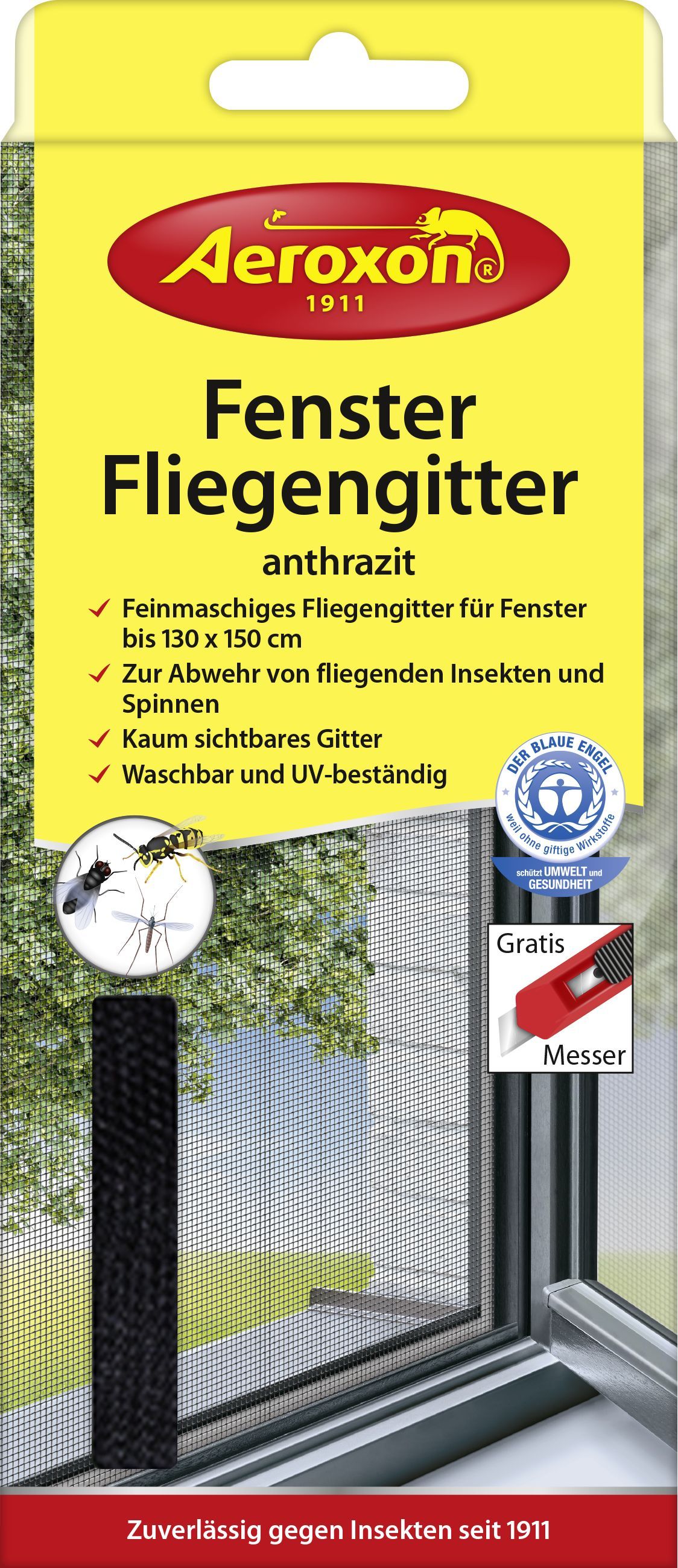 Изображение товара Противомоскитная сетка на окна 130х150 см черная безрамная быстрое крепление