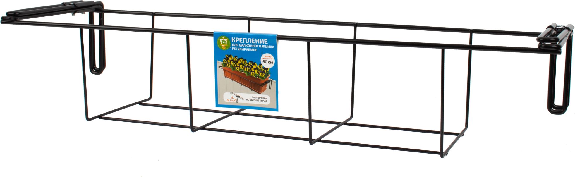 Изображение товара Регулируемое крепление для балконных ящиков GARDEN SHOW 60 см с глянцевым покрытием