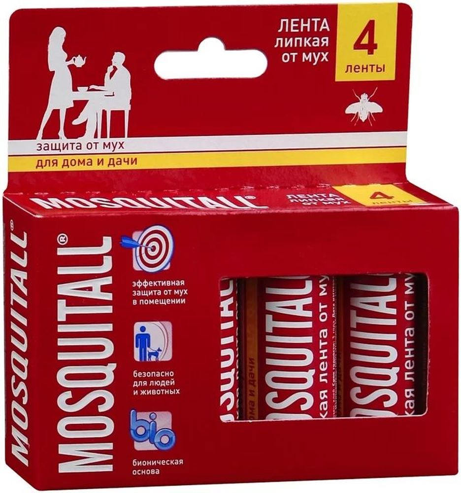 Изображение товара Mosquitall лента липкая от мух 4 шт