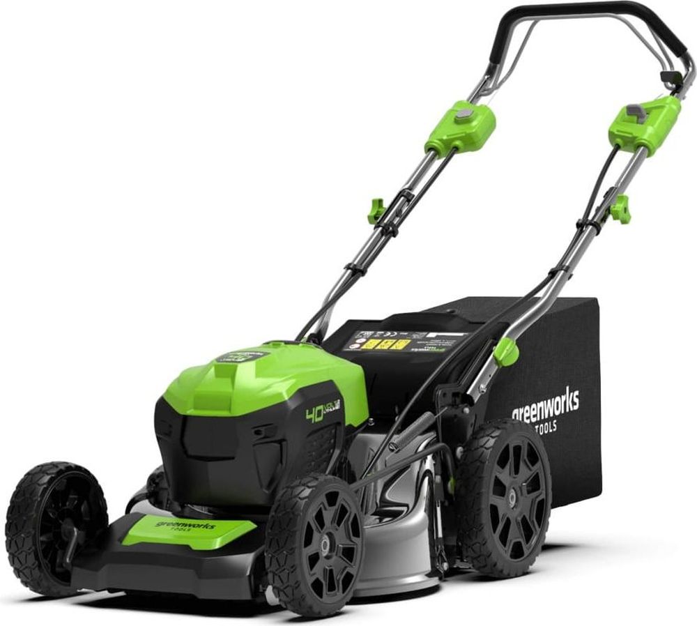 Изображение товара Аккумуляторная газонокосилка Greenworks GD40LM46SP 40В, 46 см, 55 л, самоходная
