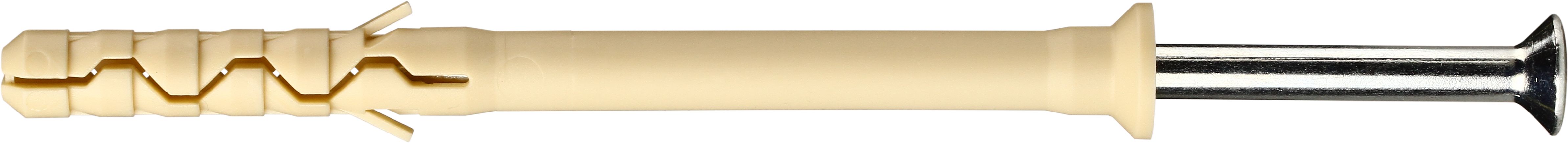 Изображение товара Дюбель-гвоздь ЕВРОПАРТНЕР PDG UK 8x140 потайной бортик нейлон 4 шт
