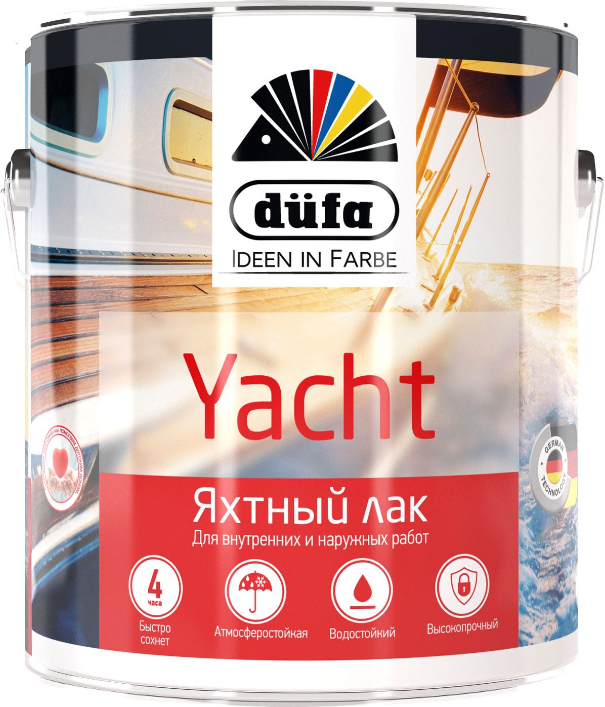 Изображение товара Лак яхтный düfa YACHT полумат 2л - защита для дерева