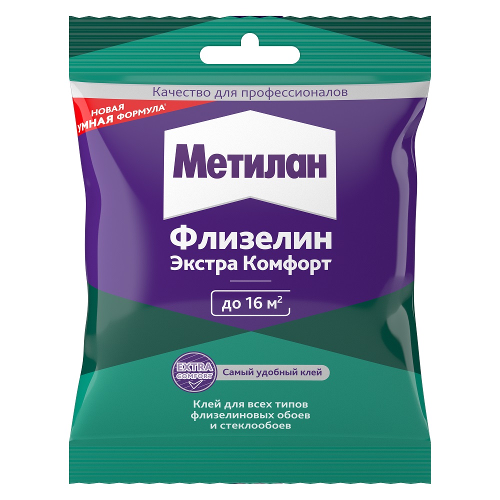 Изображение товара Клей для обоев Metylan Экстра Комфорт 90 гр для всех видов на флизелиновой основе