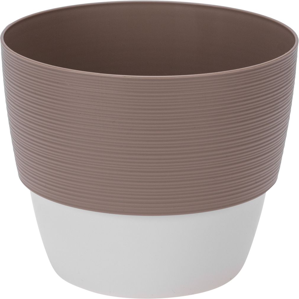 Изображение товара Кашпо ЧЕТЫРЕ СЕЗОНА Валенсия 1,2 л фраппе-белый для комнатных растений